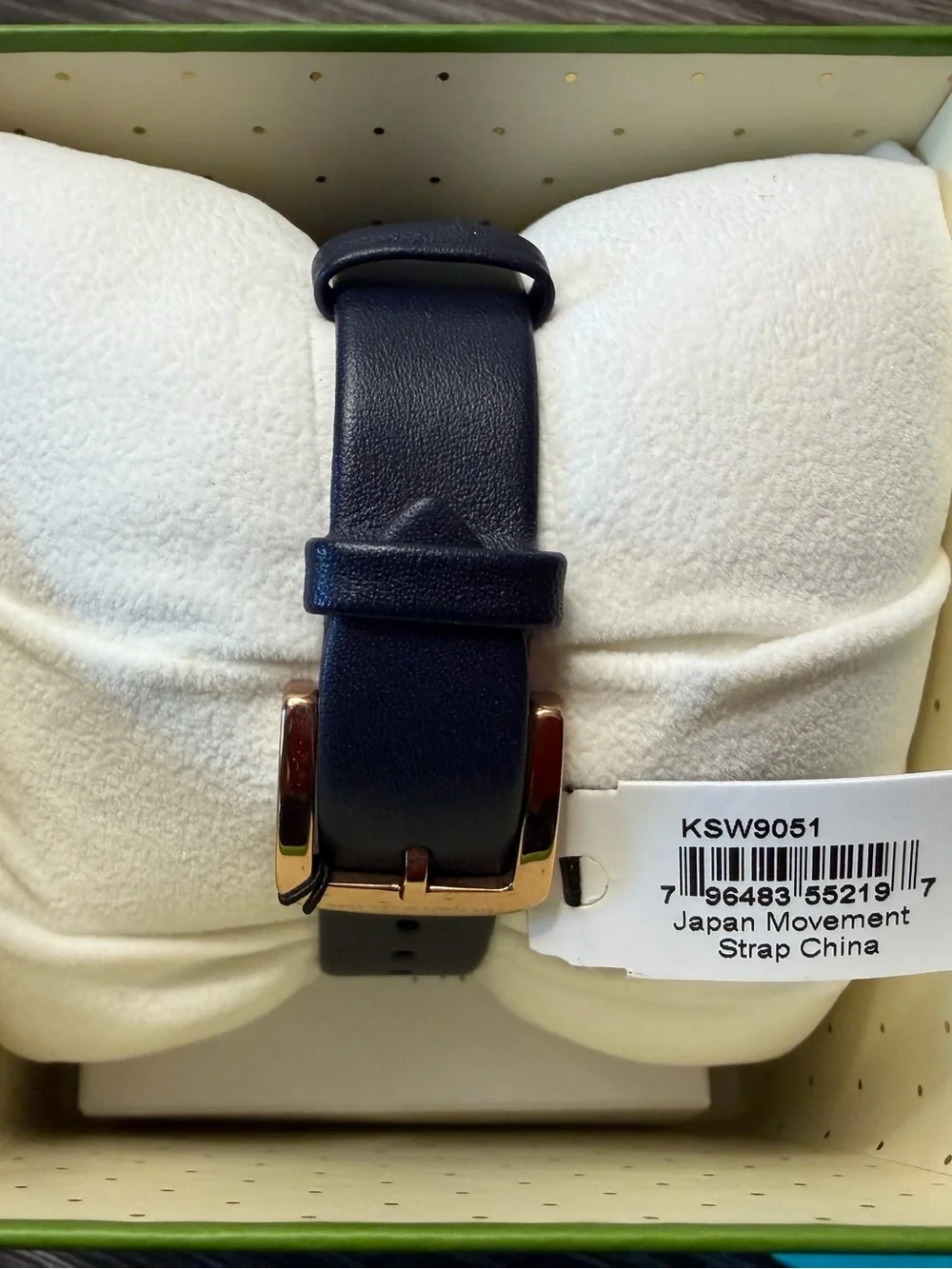 NIB KATE SPADE ♠️ METRO WATCH KSW9051 Rose Gold Martini/ navy band